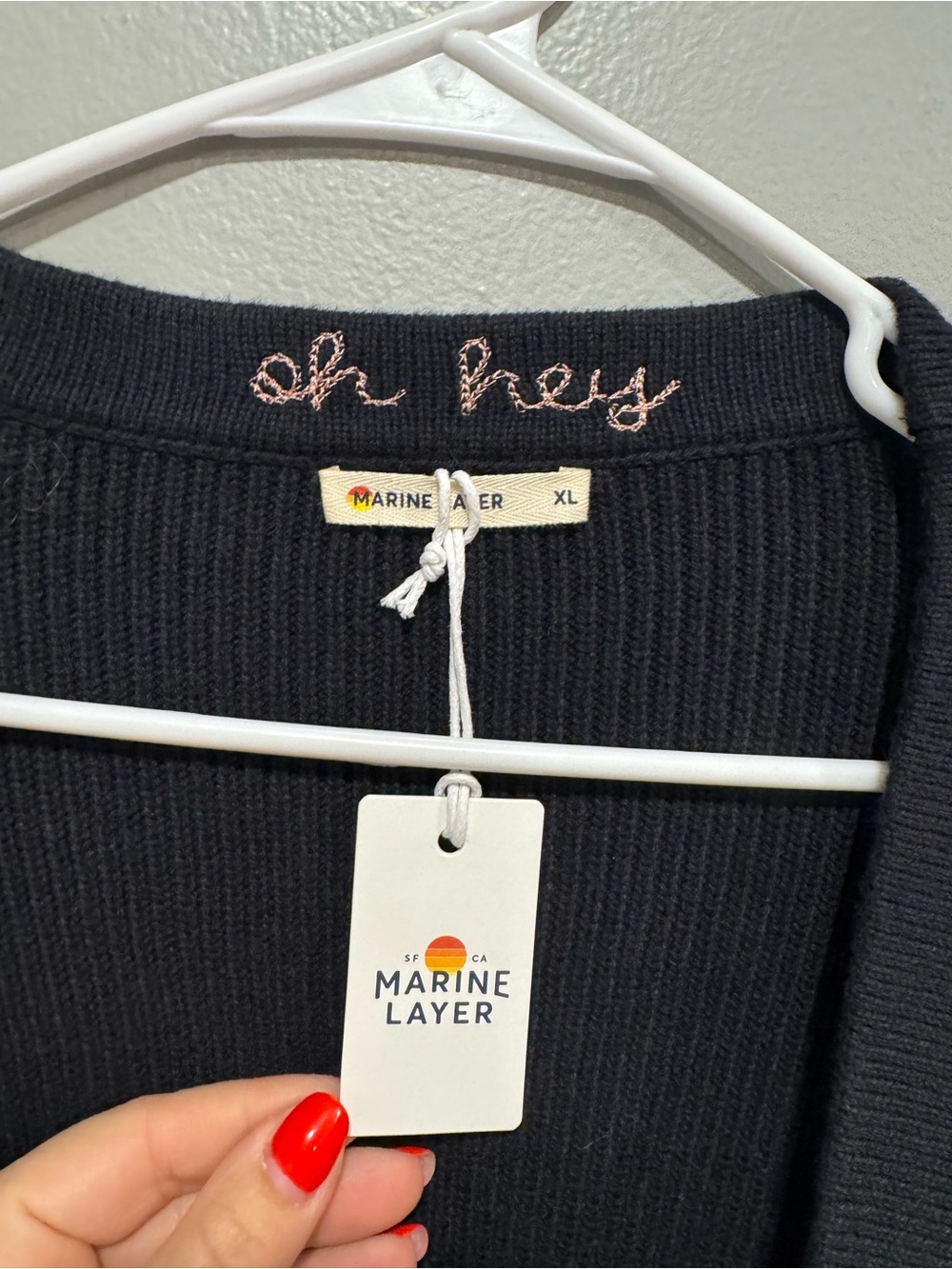 NWT Marine Layer Robin Crop Cardigan in Black Size XL - Picture 2 of 6